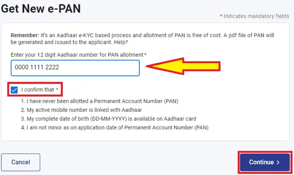 Apply for new PAN card