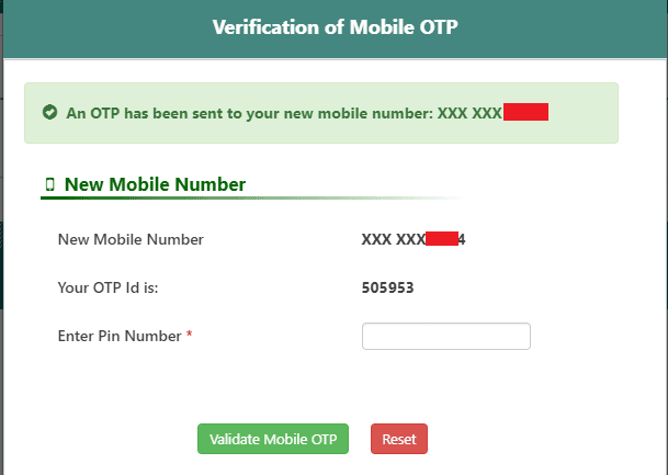 epf mobile number change