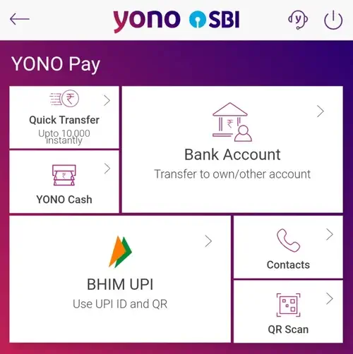 sbi yono quick transfer