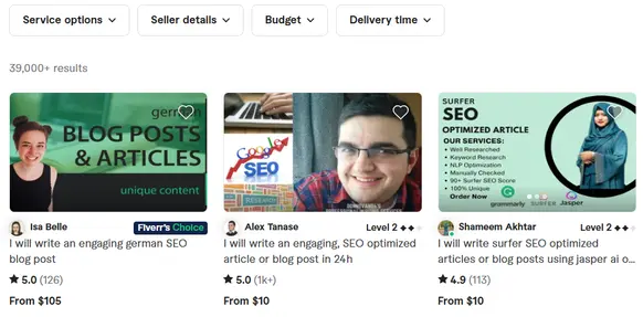 content writing jobs